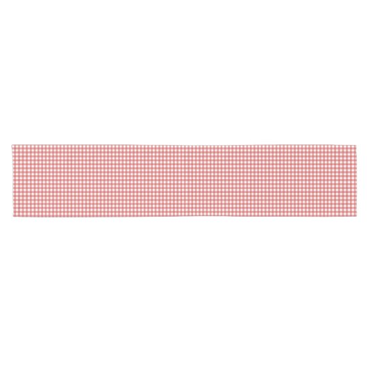 Classic Red und White Gingham Kurzer Tischläufer (Horizontal)