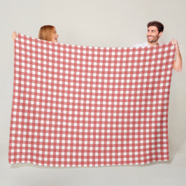 Classic Red und White Gingham Picnic Fleecedecke