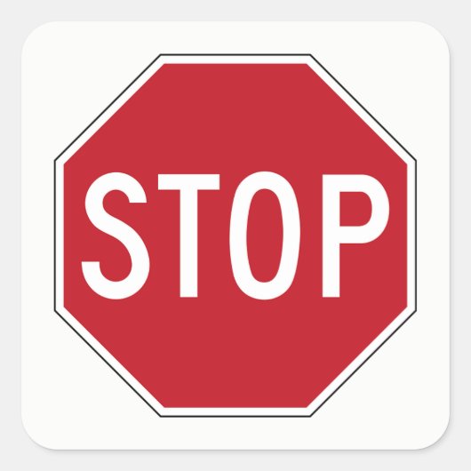 Classic Red USA Stopp Sign Traffic/Road Stickers (Vorderseite)
