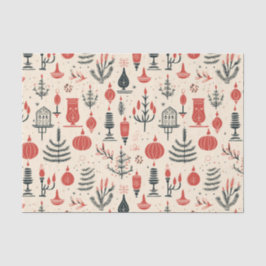 Classic Red, White and Black - Vintage Weihnachten Seidenpapier