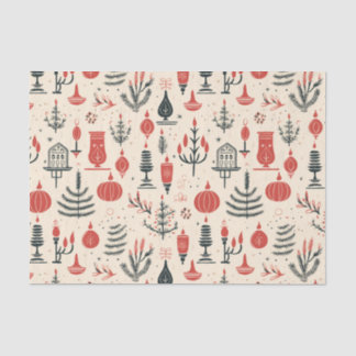 Classic Red, White and Black - Vintage Weihnachten Seidenpapier