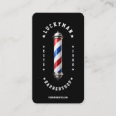 Classic Red White Blue Barber Pole Barbershop Visitenkarte (Vorderseite)