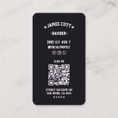 Classic Red White Blue Barber Pole Barbershop Visitenkarte (Rückseite)