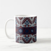 Classic Red White Blue Nordic Fair Isle Knit Kaffeetasse (Links)