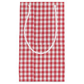 Classic Red & White Buffalo Check Gingham Pattern  Kleine Geschenktüte (Vorderseite)