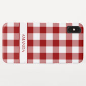 Classic Red White Buffalo Kariert mit Ihrem Namen Case-Mate iPhone Hülle (Rückseite (Horizontal))