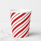 Classic Red & White Candy Cane Weihnachten Pappbecher (Rechts)