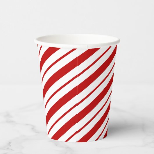 Classic Red & White Candy Cane Weihnachten Pappbecher (Rechts)