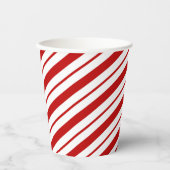 Classic Red & White Candy Cane Weihnachten Pappbecher (Vorderseite)