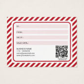 Classic Red White Floral Berries Xmas Geschenkkart (Rückseite)