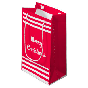 Classic Red White Frohe Weihnachtsvorlage Kleine Geschenktüte