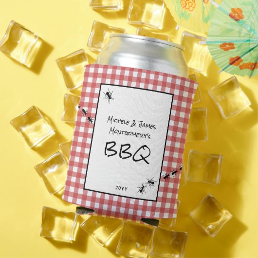 Classic Red White Gingham Ants GRILLEN Picnic Part Dosenkühler (In Situ Sommer)