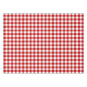 Classic Red & White Gingham Karo Tischdecke (Vorderseite (Horizontal))