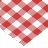 Classic Red & White Gingham Karo Tischdecke (Schrägansicht)