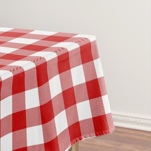Classic Red & White Gingham Karo Tischdecke (Beispiel)
