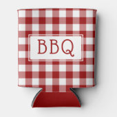Classic Red White Gingham Pattern GRILLEN Party Dosenkühler (Vorderseite)