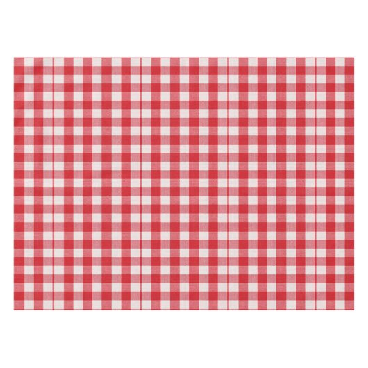 Classic Red & White Gingham Tablecloth Tischdecke (Vorderseite (Horizontal))