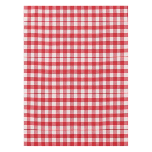 Classic Red & White Gingham Tablecloth  Tischdecke (Vorderseite)