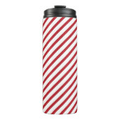 Classic Red White Stripe Thermal Tumbler for Styli Thermosbecher (Vorderseite)