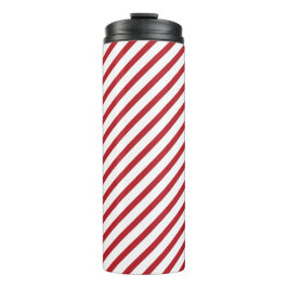 Classic Red White Stripe Thermal Tumbler for Styli Thermosbecher