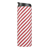 Classic Red White Stripe Thermal Tumbler for Styli Thermosbecher (Nach rechts gedreht)