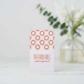 Classic Refinement Business Card, Orange Visitenkarte (Stehend Vorderseite)