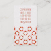 Classic Refinement Business Card, Orange Visitenkarte (Rückseite)