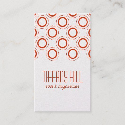 Classic Refinement Business Card, Orange Visitenkarte (Vorderseite)
