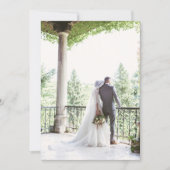 Classic Regency Blue Cameo Wedding Foto Dankeskarte (Vorderseite)