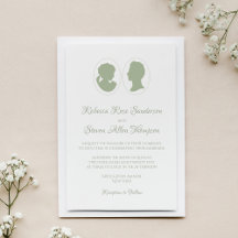 Classic Regency Green Cameo Wedding