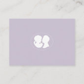 Classic Regency Lila Cameo Hochzeitsempfang Begleitkarte (Rückseite)