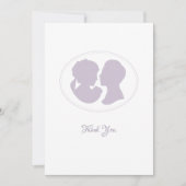 Classic Regency Lila Cameo Wedding Dankeskarte (Vorderseite)