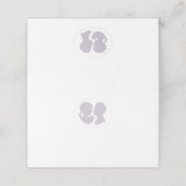Classic Regency Lila Cameo Wedding Platzkarte (Außenseite Aufgefaltet)