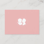 Classic Regency Pink Cameo Hochzeitsempfang Begleitkarte (Rückseite)