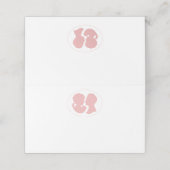 Classic Regency Pink Cameo Wedding Platzkarte (Außenseite Aufgefaltet)
