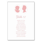 Classic Regency Pink Cameo Wedding Tischnummer (Vorderseite)