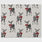 “Classic Reindeer Holiday Geschenkpapier (Flach)