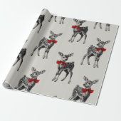 “Classic Reindeer Holiday Geschenkpapier (Ungerollt)