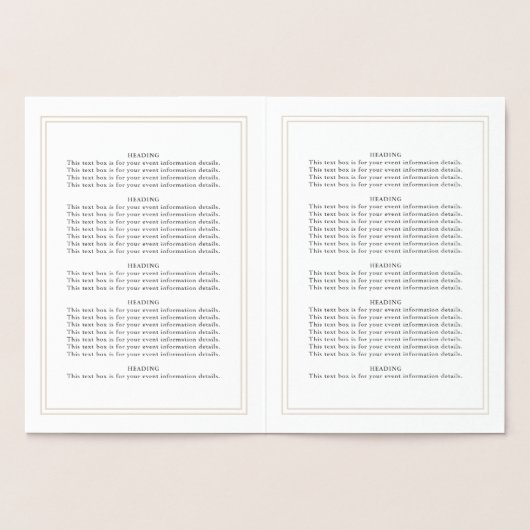 Classic Religious Baptism Program Gold Foil Folienkarte (Innenseite)