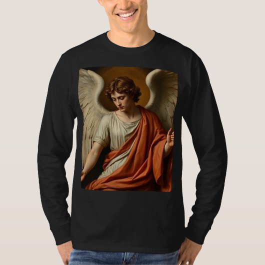 Classic Renaissance Angel Men's Long Sleeve Tee (Vorderseite)