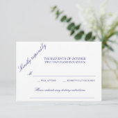 Classic Response Card RSVP Karte (Stehend Vorderseite)