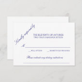 Classic Response Card RSVP Karte (Vorne/Hinten)