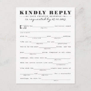 Classic Response Card RSVP Karte