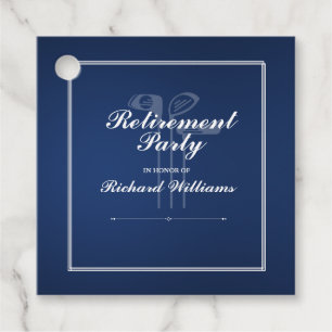 Classic Retirement Golf Clubs Thema Blue White Geschenkanhänger