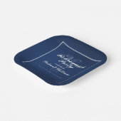 Classic Retirement Golf Thema Blue White Pappteller (Gewinkelt)