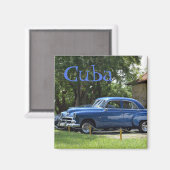 Classic Retro American Cars in Kuba Magnet (Vorderseite/Rückseite)