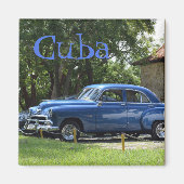 Classic Retro American Cars in Kuba Magnet (Vorne)