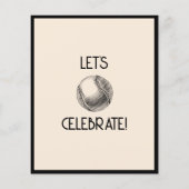 Classic Retro Black Baseball Budget 2. Geburtstag (Rückseite)