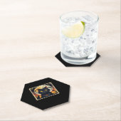 Classic Retro Black Cat Halloween T - Shirt Classi Untersetzer (Vor Ort)