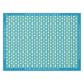 Classic Retro Blue Lime Green Raute Diamond Tischdecke (Vorderseite (Horizontal))